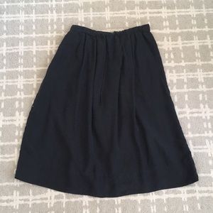 Madewell Black Silk Skirt